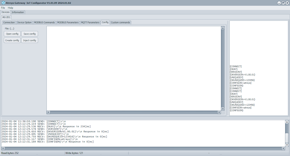 AG-201 app config