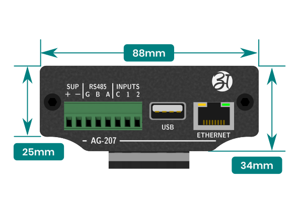 AG-207 dimensions side
