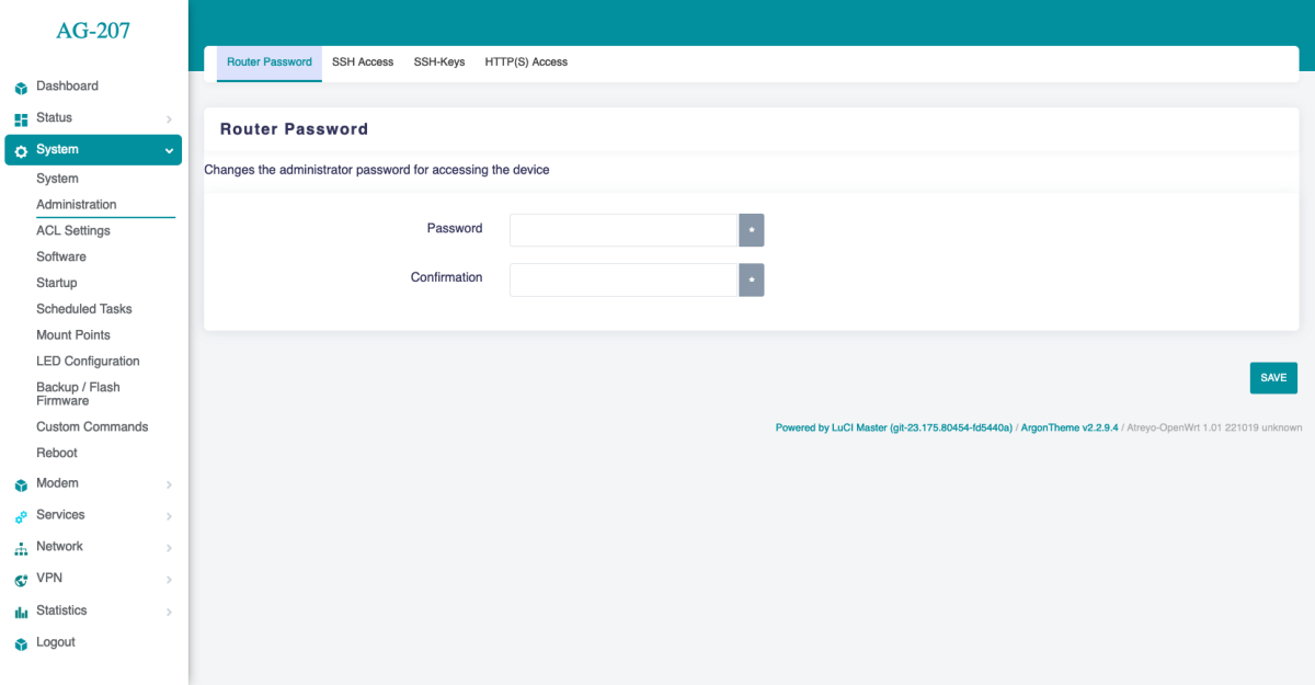 AG-207 password