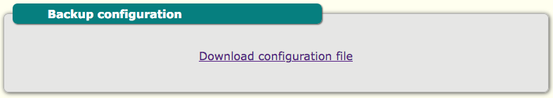 AG-801 www backup config
